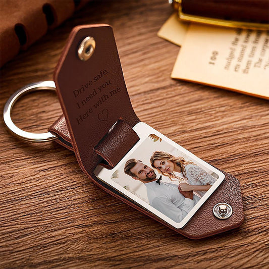 Leather Photo UV Color Printed Keychain